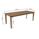 Ver imagem 2 de Mesa de Jantar Flutuante 220x90cm Madeira Maciça - Amêndoa - Tampo 220x90cm Laminado Cinamomo