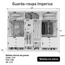 Ver imagem 3 de Guarda-roupa Casal Imperius 3 Portas Bom Pastor Naturale/off