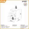 Kit 2 Peças para Escritório Office Industrial com Mesa Escrivaninha em L e Gaveteiro  100% MDF - 7