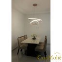 Ver imagem 6 de Lustre Led 3 Anéis Moderno 89w 60cm Rose C/ Controle