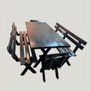 Ver imagem 2 de Conjunto Mesa para Jardim com 4 Bancos Kit Churrasco Yescasa