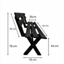 Ver imagem 7 de Mesa para Área Externa e 4 Bancos com Encosto Kit Churrasco Yescasa Preto