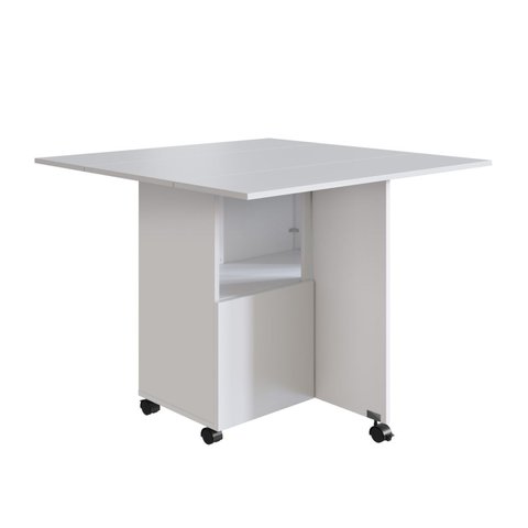 Mesa 90x90cm Tampo MDP Dobrável Mesa Dobrável Branco