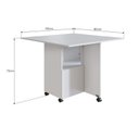 Ver imagem 3 de Mesa 90x90cm Tampo MDP Dobrável Mesa Dobrável Branco