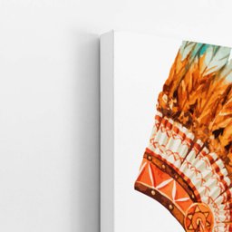 Cocar Indígena Penas Coloridas Índio Quadro Canvas 140x90cm - 3