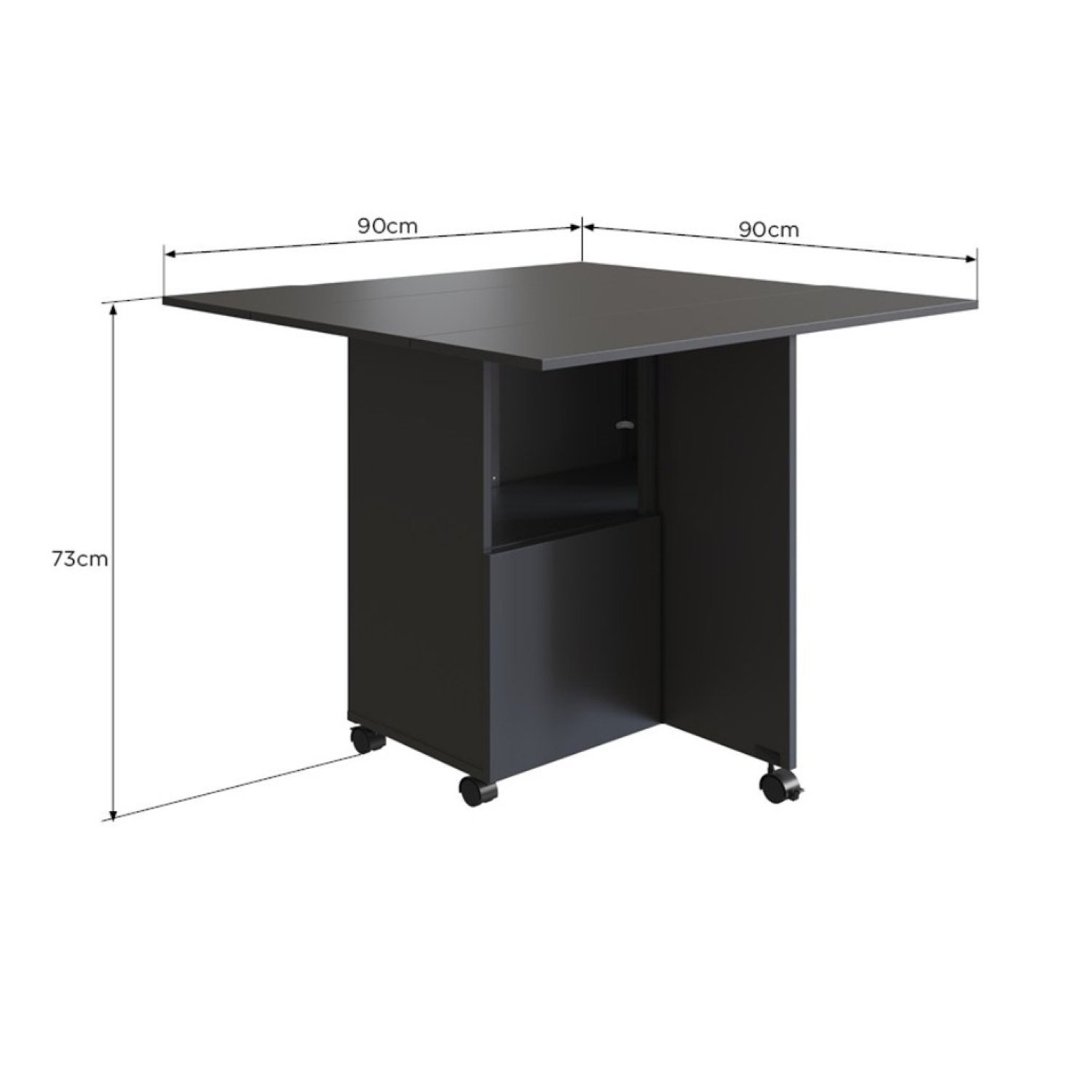 Mesa 90X90Cm Tampo Mdp Dobrável Mesa Dobrável - 3