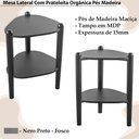 Ver imagem 5 de Mesa Lateral Organica Pe Madeira 28013 Nero Preto Artesano Nero Preto