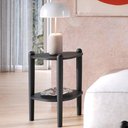 Ver imagem 1 de Mesa Lateral Organica Pe Madeira 28013 Nero Preto Artesano Nero Preto