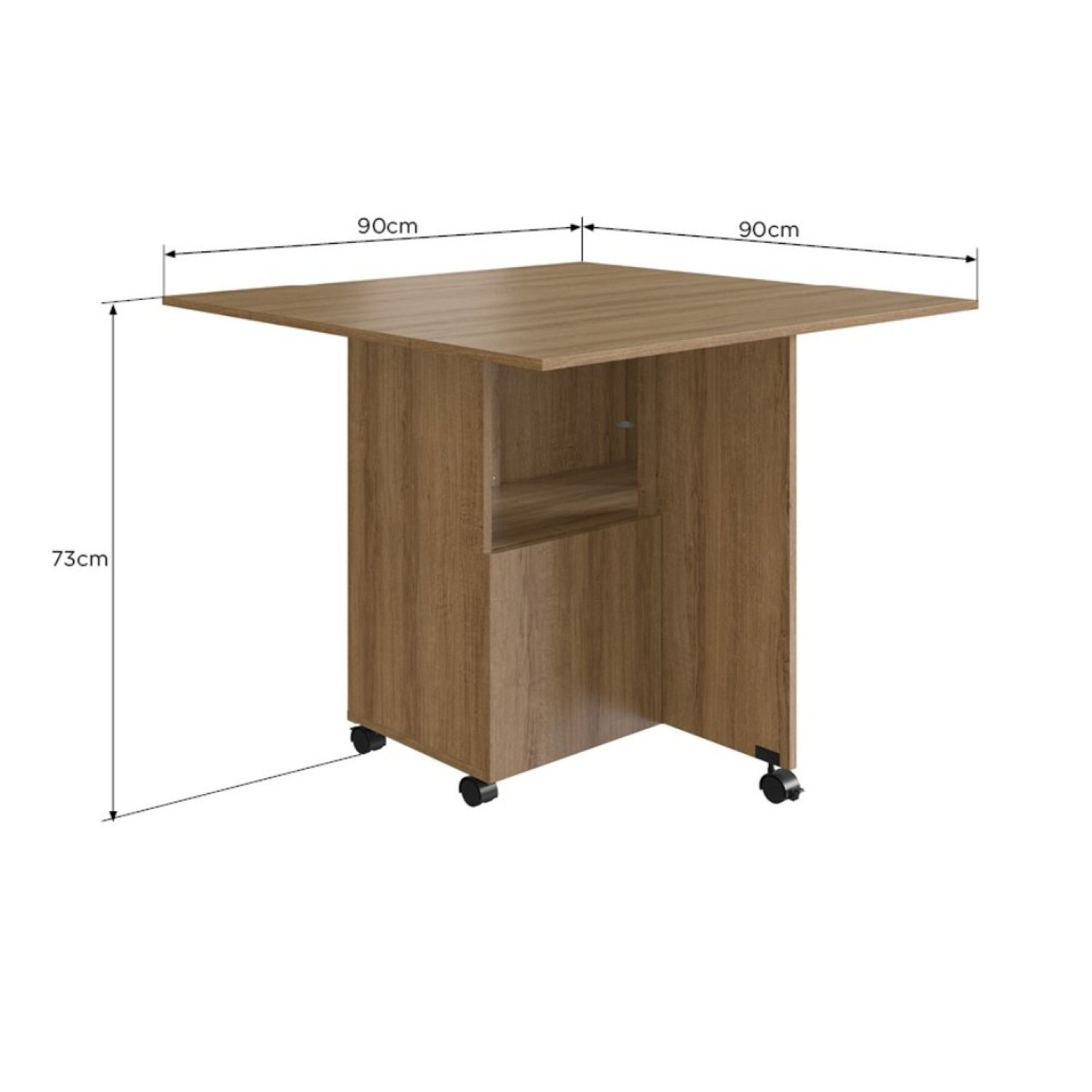 Mesa 90x90cm Tampo MDP Dobrável - 3