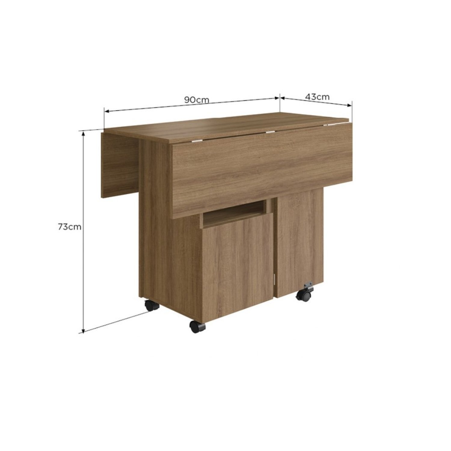 Mesa 90x90cm Tampo MDP Dobrável - 4