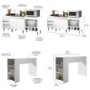 Ver imagem 2 de Cozinha Completa Gourmet Balcão Pia Cooktop Bancada Ilha Mdp Branco 2035 Menu