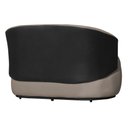Ver imagem 3 de Poltrona Namoradeira Sofá Orgânico 2 Lugares Beatriz Suede Composê Corino Preto - Suede Capuccino