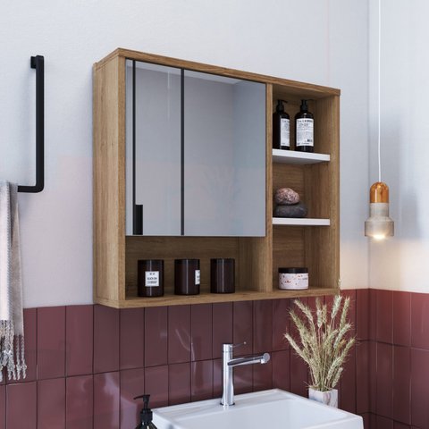 Espelheira para Banheiro com 1 Porta Lva06 Versato