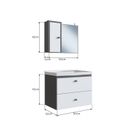 Ver imagem 3 de Gabinete para Banheiro Suspenso 50cm com Lavatorio Espelheira CLVP01 Versato Branco/Grafite
