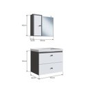 Ver imagem 3 de Gabinete para Banheiro Suspenso 50cm com Lavatorio Espelheira CLVP01 Versato Branco/Grafite