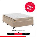Ver imagem 5 de Cama Box Viúva + Colchão Life D33 Pillow Top Bege - 61x128x188cm - e-Shop Casa