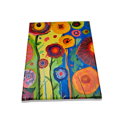 Mini Quadro de Flores Decorativo Pintado a Mão 30x25cm - 5
