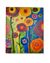 Ver imagem 2 de Mini Quadro de Flores Decorativo Pintado a Mão 30x25cm