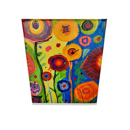 Mini Quadro de Flores Decorativo Pintado a Mão 30x25cm - 6