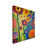 Mini Quadro de Flores Decorativo Pintado a Mão 30x25cm - 3