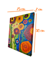 Ver imagem 7 de Mini Quadro de Flores Decorativo Pintado a Mão 30x25cm