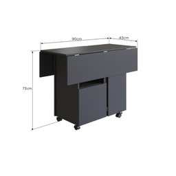 Armário Lateral com Mesa Dobrável Berlim - 6 Armário Lateral com Mesa Dobrável Berlim - 6