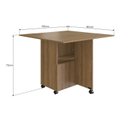Ver imagem 5 de Armário Lateral com Mesa Dobrável Berlim Bege/Mel