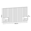 Ver imagem 4 de Cabeceira Florença Casal e Queen com 2 Mesas de Cabeceira Cedro/off White