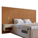 Ver imagem 1 de Cabeceira Florença Casal e Queen com 2 Mesas de Cabeceira Cedro/off White