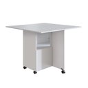 Ver imagem 3 de Armário Lateral com Mesa Dobrável Berlim Branco