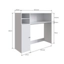 Ver imagem 4 de Armário Lateral com Mesa Dobrável Berlim Branco