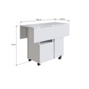 Ver imagem 6 de Armário Lateral com Mesa Dobrável Berlim Branco