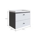 Ver imagem 4 de Gabinete para Banheiro Suspenso 50cm com 1 Porta 1 Gaveta LVP01 Versato Preto/Grafite/Branco