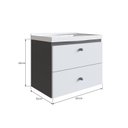 Ver imagem 4 de Gabinete para Banheiro Suspenso 50Cm com 1 Porta 1 Gaveta Lvp01 Versato