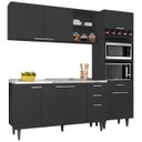 Ver imagem 2 de Armário de Cozinha Cp02 com Pia 150cm Pérola Z34 Preto - Mpozenato