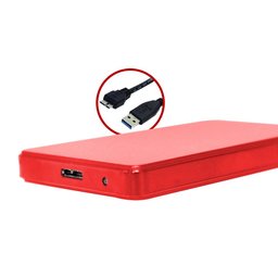 Case Gaveta para HD Externo 2,5" C3Tech USB 3.0 Vernelho CH-300RD - 2