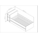 Ver imagem 4 de Bicama Solteiro Madeira Maciça com Baú e Escrivaninha Hashtag Inter Link Yescasa