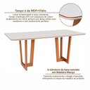 Ver mais imagens de Conjunto Mesa Grécia com 6 Cadeiras Madeira Maciça, Rattan 100% Natural e Estofada Verona Off White/