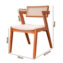 Ver imagem 5 de Conjunto Mesa Grécia com 6 Cadeiras Madeira Maciça, Rattan 100% Natural e Estofada Verona 