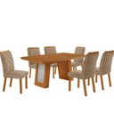 Ver imagem 2 de Mesa de Jantar Carolina 180cm MDF Canto Copo com 6 Cadeiras Melissa