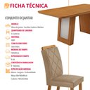 Ver imagem 7 de Mesa de Jantar Carolina 180cm MDF Canto Copo com 6 Cadeiras Melissa