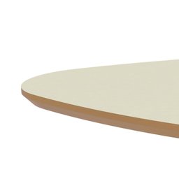 Mesa Lateral de Canto Orgânica 65cm 100% MDF Nature Branco - 4 Mesa Lateral de Canto Orgânica 65cm 100% MDF Nature Branco - 4
