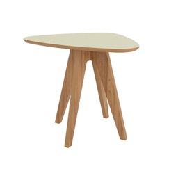 Mesa Lateral de Canto Orgânica 65cm 100% MDF Nature Branco - 2 Mesa Lateral de Canto Orgânica 65cm 100% MDF Nature Branco - 2