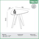 Ver imagem 3 de Mesa Lateral de Canto Orgânica 65cm 100% MDF Nature Branco