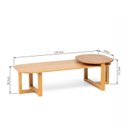 Ver imagem 3 de Mesa de Centro 120,5cm Madeira Maciça Ocre Yescasa