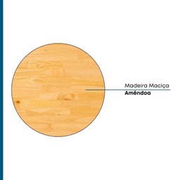 Mesa de Centro 120,5cm Madeira Maciça Ocre Yescasa - 6 Mesa de Centro 120,5cm Madeira Maciça Ocre Yescasa - 6