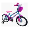 Bicicleta Infantil Aro 16 Feminina + Rodinhas Laterais Azul Celeste - 2