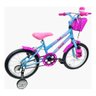 Bicicleta Infantil Aro 16 Feminina + Rodinhas Laterais Azul Celeste - 3