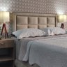 Cabeceira Cama Queen Módena H8 Diamond Suede Bege 60 Rbl - 1