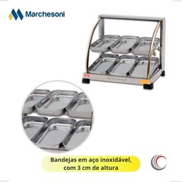 Estufa Aquecedora Salgados 6 Bandejas Dupla 127v - 2